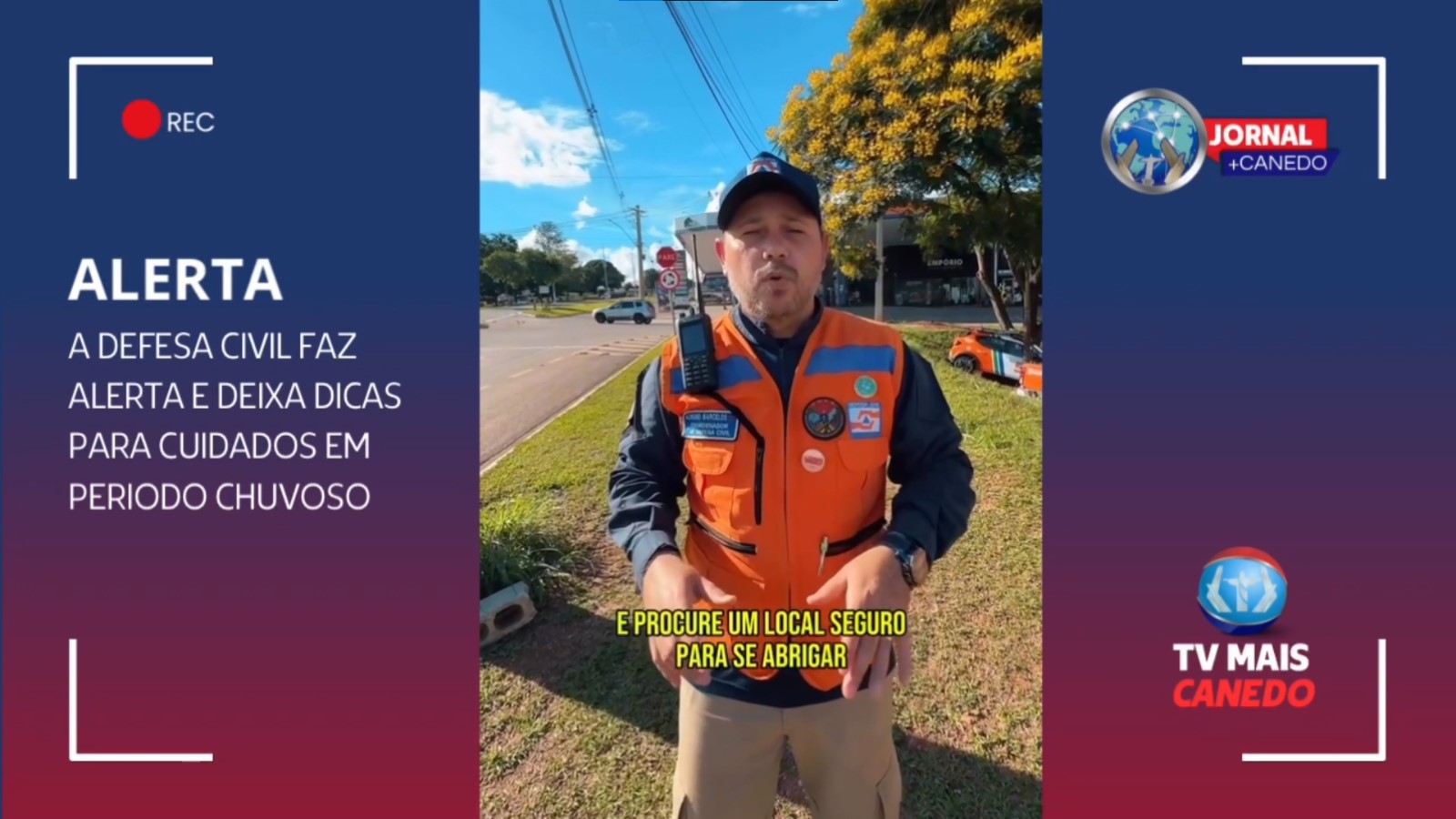 Defesa Civil alerta para risco de tempestade e orienta população em Senador Canedo