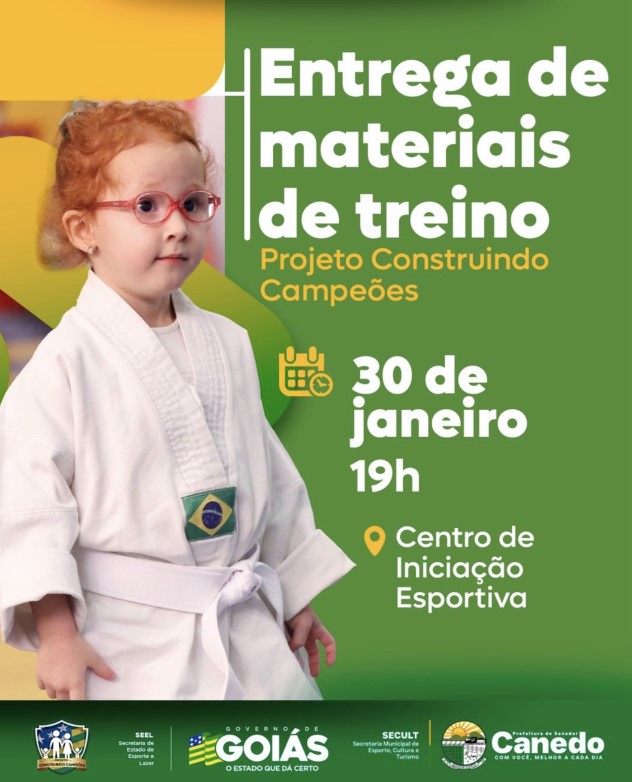 Projeto Construindo Campeões realiza entrega de materiais de treino em Senador Canedo
