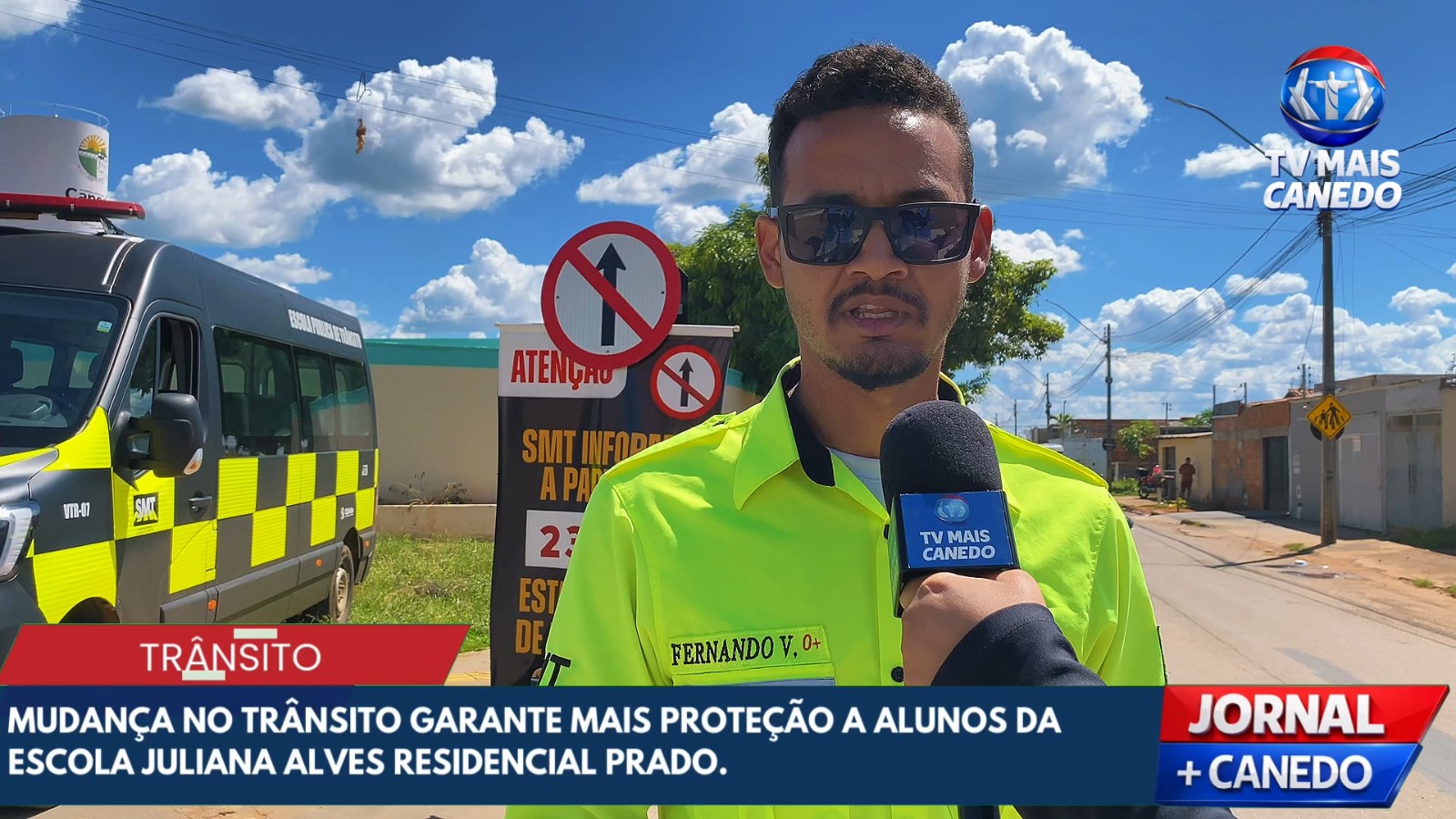Mudança no trânsito da Rua RP-17 garante segurança para alunos em Senador Canedo