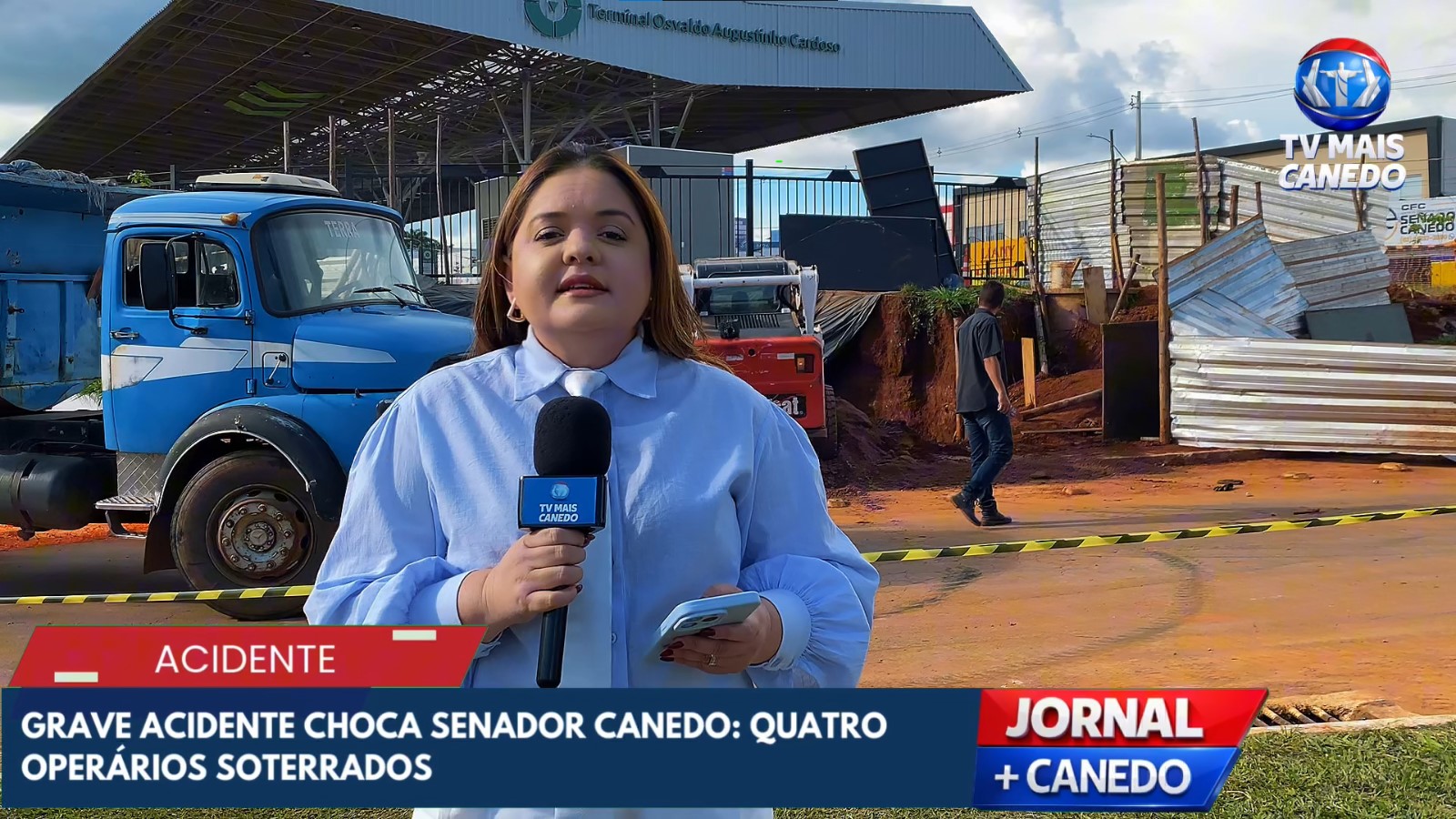 Acidente no Terminal de Senador Canedo deixa quatro trabalhadores feridos