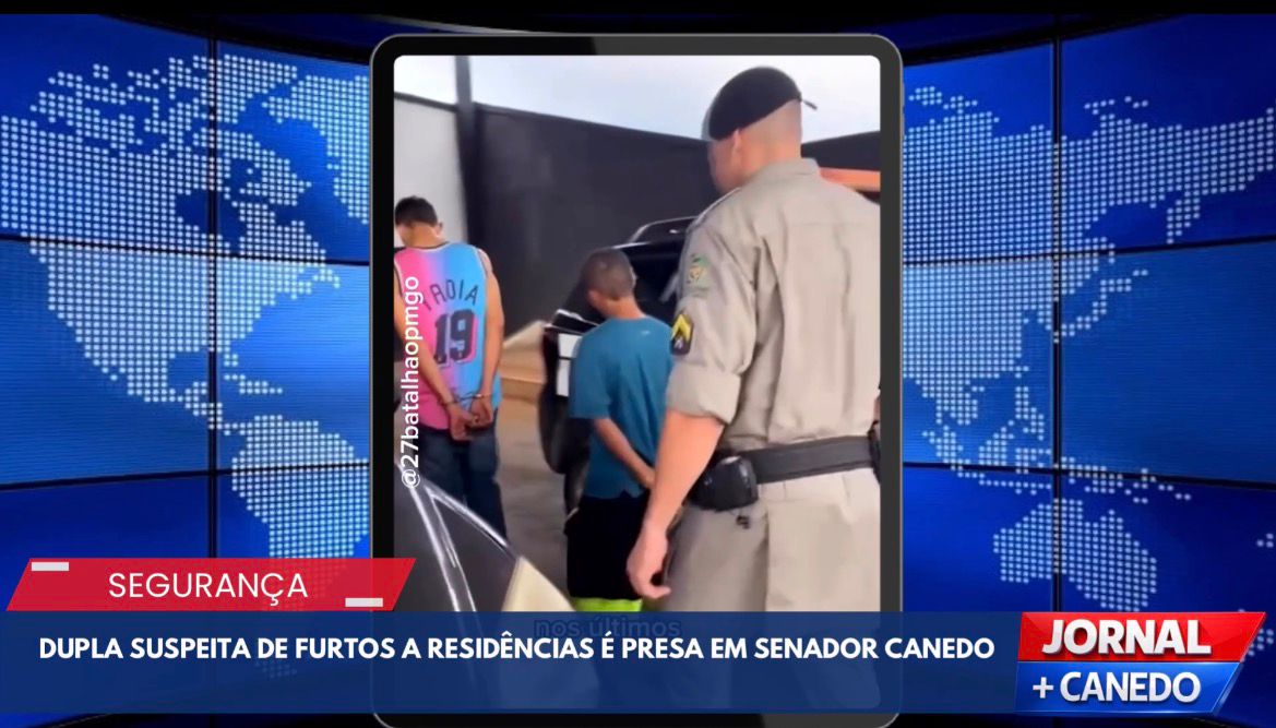 Polícia age rápido e captura dupla responsável por furtos a residências