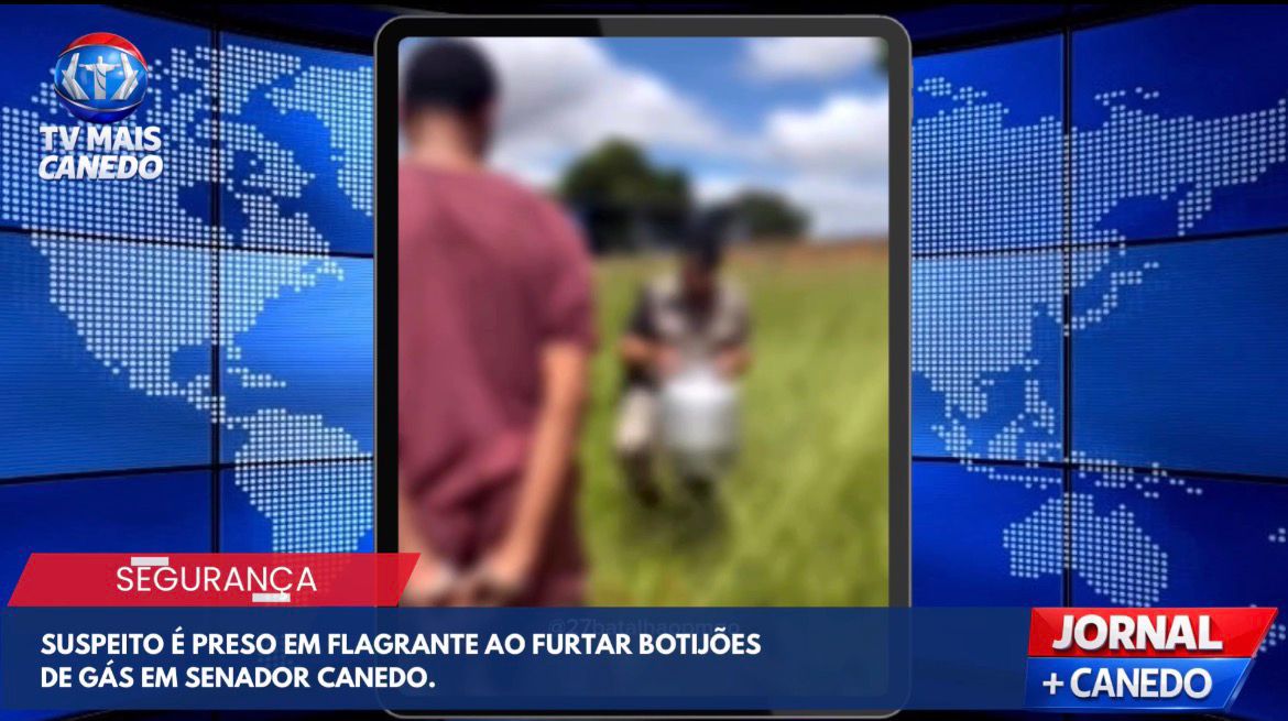 Suspeito é preso em flagrante ao furtar botijões de gás em Senador Canedo.