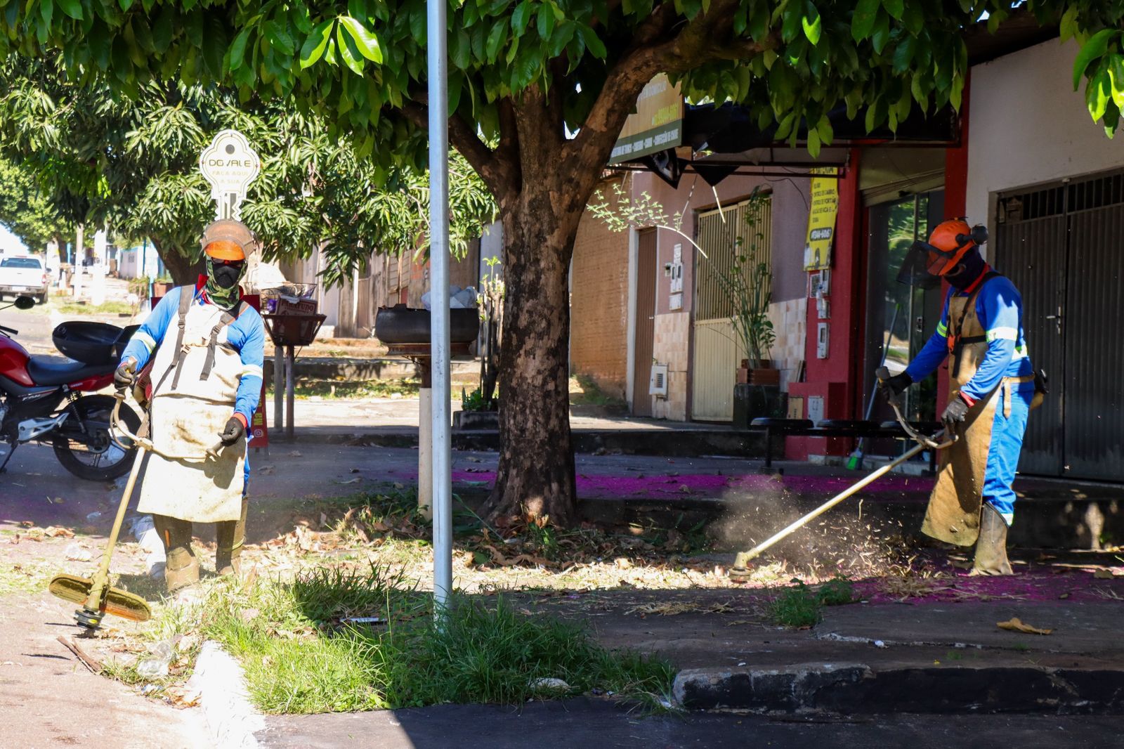 Roçagem nas margens de vias reforça limpeza urbana na Vila Galvão