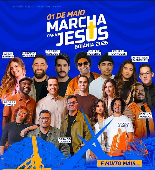 Marcha para Jesus 2026 deve reunir multidão com música e fé em Goiânia