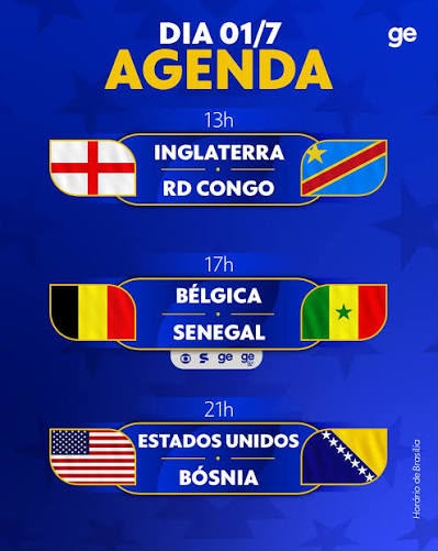 Agenda do dia movimenta a Copa do Mundo, Jogos desta quarta-feira (01) reúnem seleções tradicionais e prometem disputas equilibradas