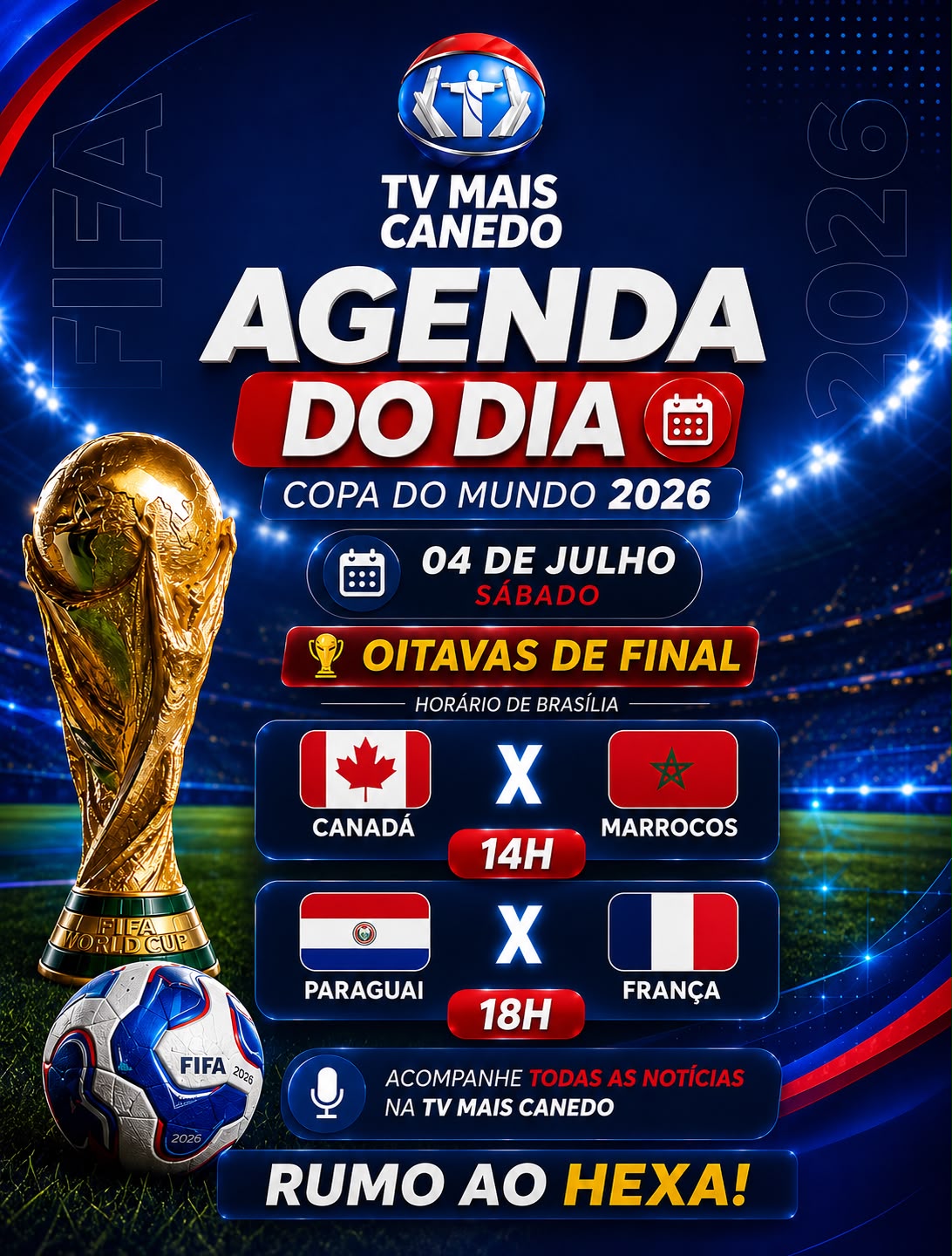 Copa do Mundo 2026: veja os jogos deste sábado (4) e entenda o início das oitavas de final