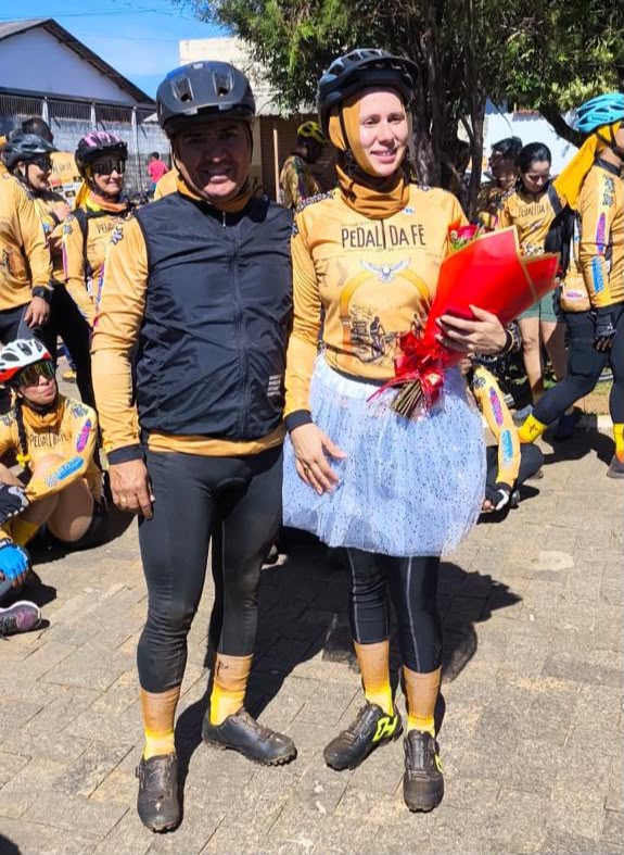 Pedido de casamento marca Pedal da Fé 2026 entre Senador Canedo e Trindade