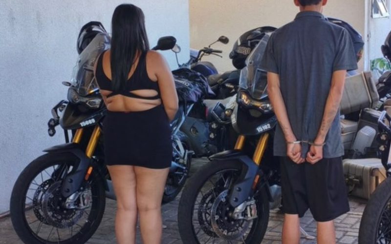 Casal que furtou capacete é preso após tentar vender item na internet, em Goiânia