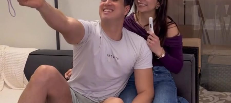 Influenciadora emociona ao anunciar gravidez; reação do marido viraliza nas redes
